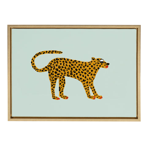 Sylvie Glam Cat Framed Canvas by Bouffants and Broken Hearts