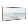 Sylvie Wooden Pier on Beach Framed Canvas by Amy Peterson Art Studio