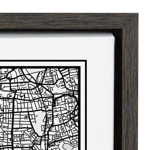 Kate and Laurel Sylvie London Modern Map Framed Canvas Wall Art by Jake  Goossen, 18x24 Gray, Decorative Map of London for Wall – kateandlaurel