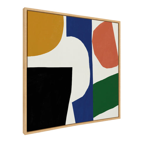 Sylvie Collage Abstract Framed Canvas by Marcello Velho
