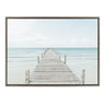 Sylvie Wooden Pier on Beach Framed Canvas by Amy Peterson Art Studio