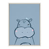 Sylvie Inky Hippo Framed Canvas by Lauradidthis