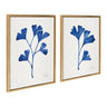 Sylvie Navy Ginkgo and Navy Ginkgo Trio Framed Canvas by Cat Coquillette