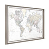 Blake Vintage Map of the World Framed Printed Wood by The Creative Bunch Studio