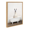 Sylvie Alpaca in the Tub Color Framed Canvas by Amy Peterson Art Studio