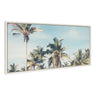 Sylvie Coastal Coconut Palm Tree Beach Framed Canvas by The Creative Bunch Studio