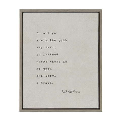 Sylvie Emerson Quote Framed Canvas by Shawn St.Peter - Saint and Sailor Studios