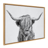 Sylvie Highland Cow 2 Framed Canvas by Simon Te of Tai Prints