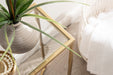 Side Table Clear Gold 16x8x24 6
