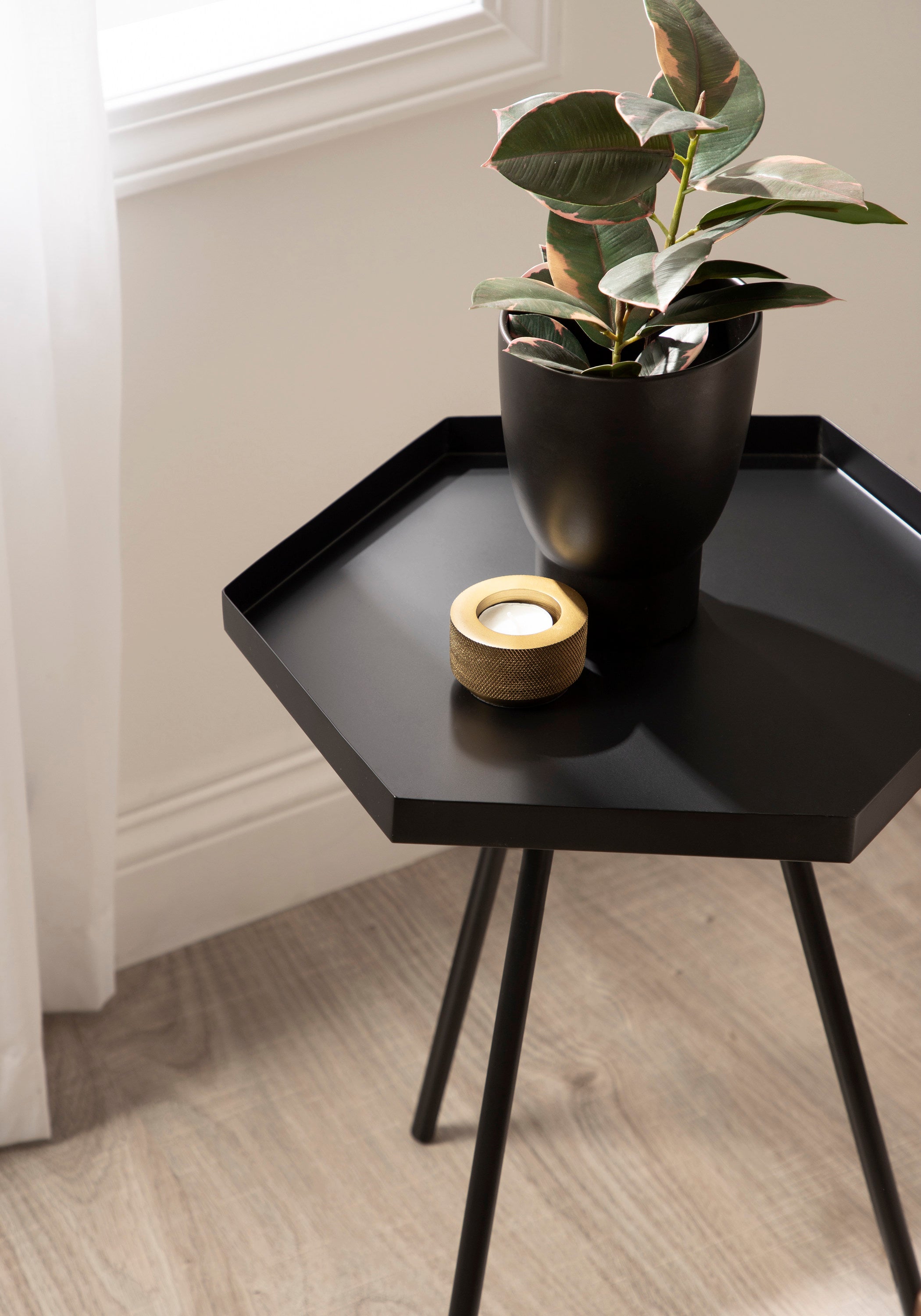 Side Table Black 17x15x20 6