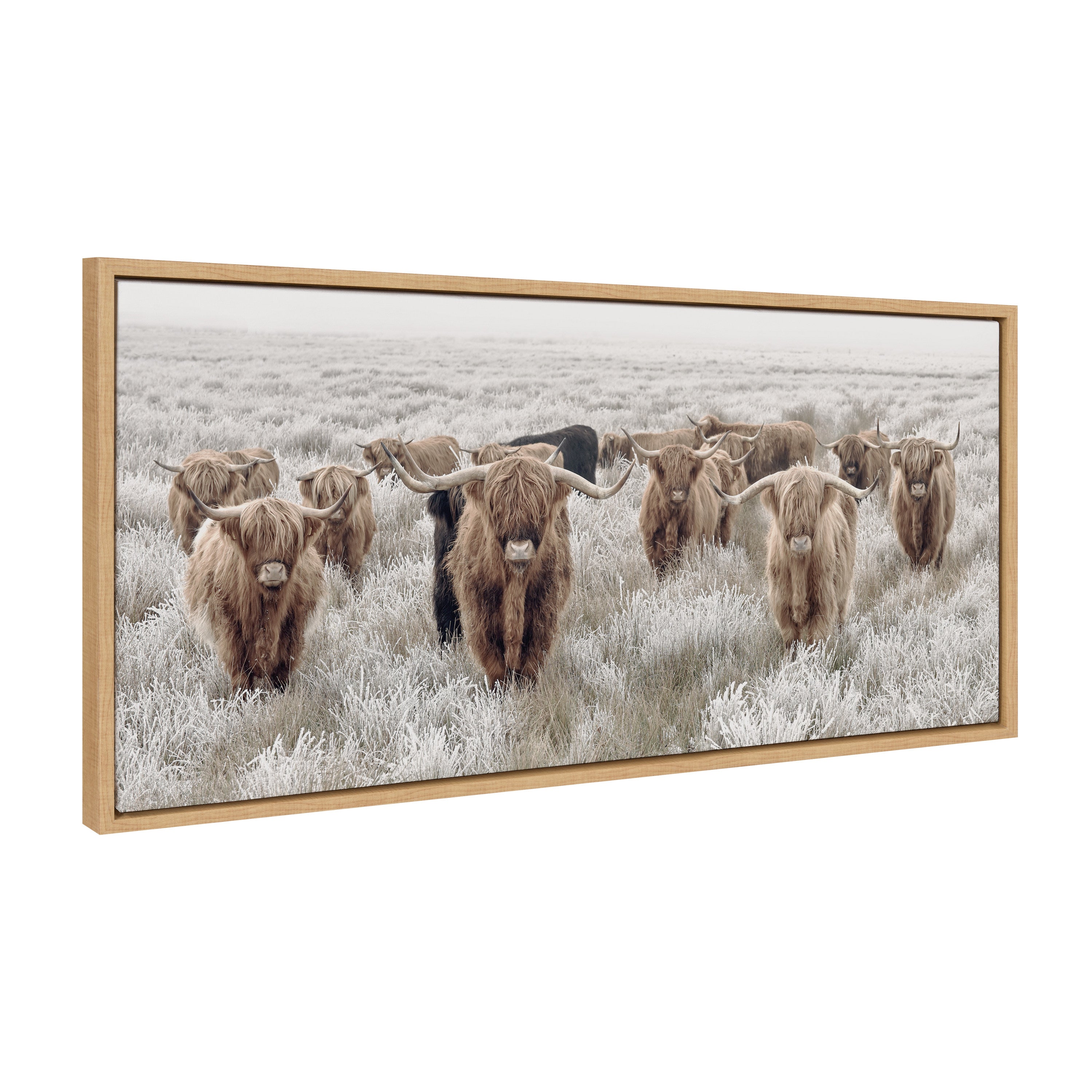 Framed Canvas Sylvie Natural 18x40 1
