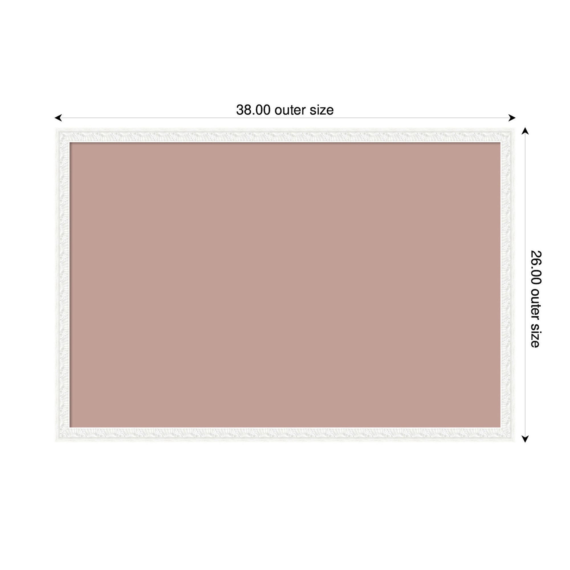 Framed Fabric Pinboard Blush Pink Clay Wall Organization