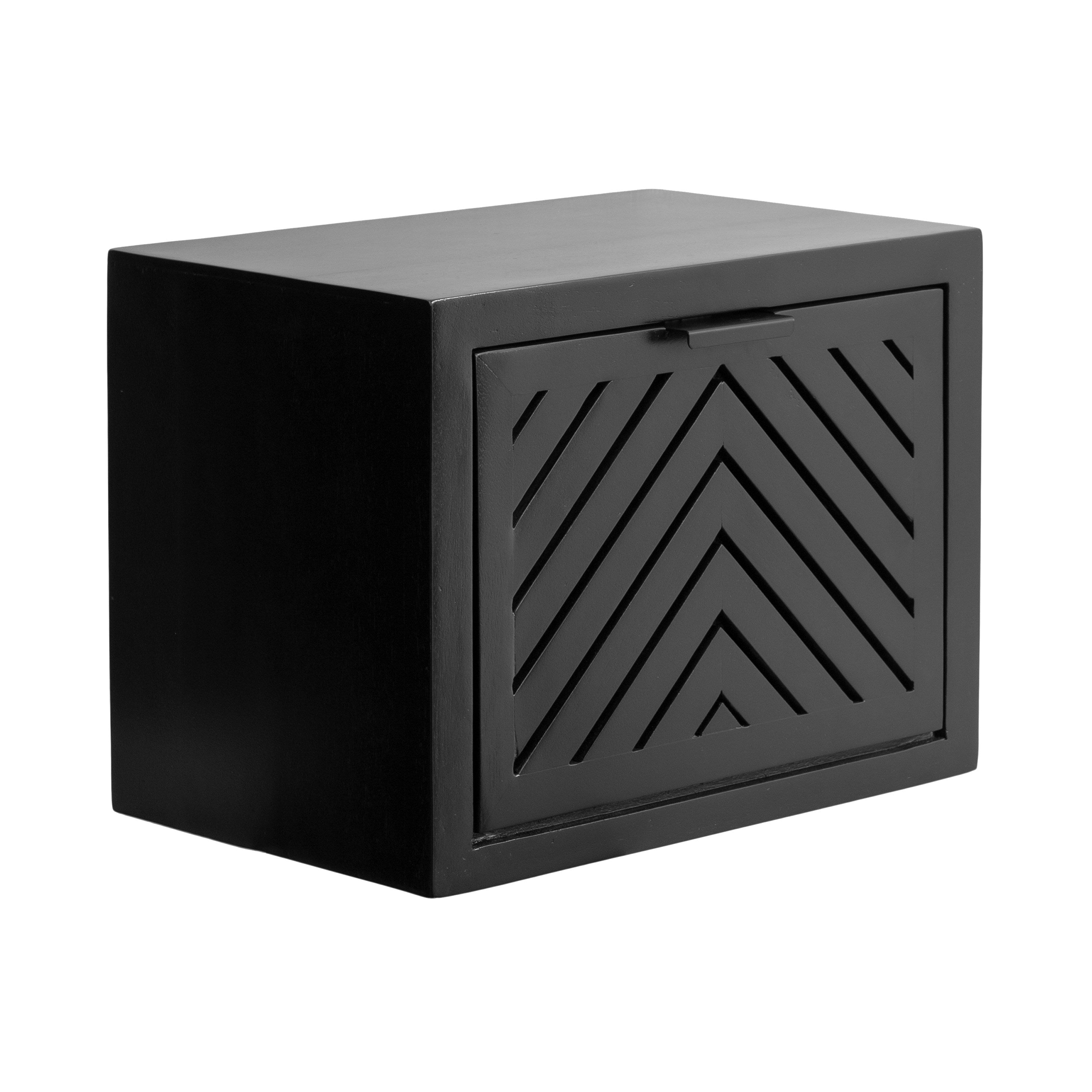 Floating Side Table Black 16x10x12 1
