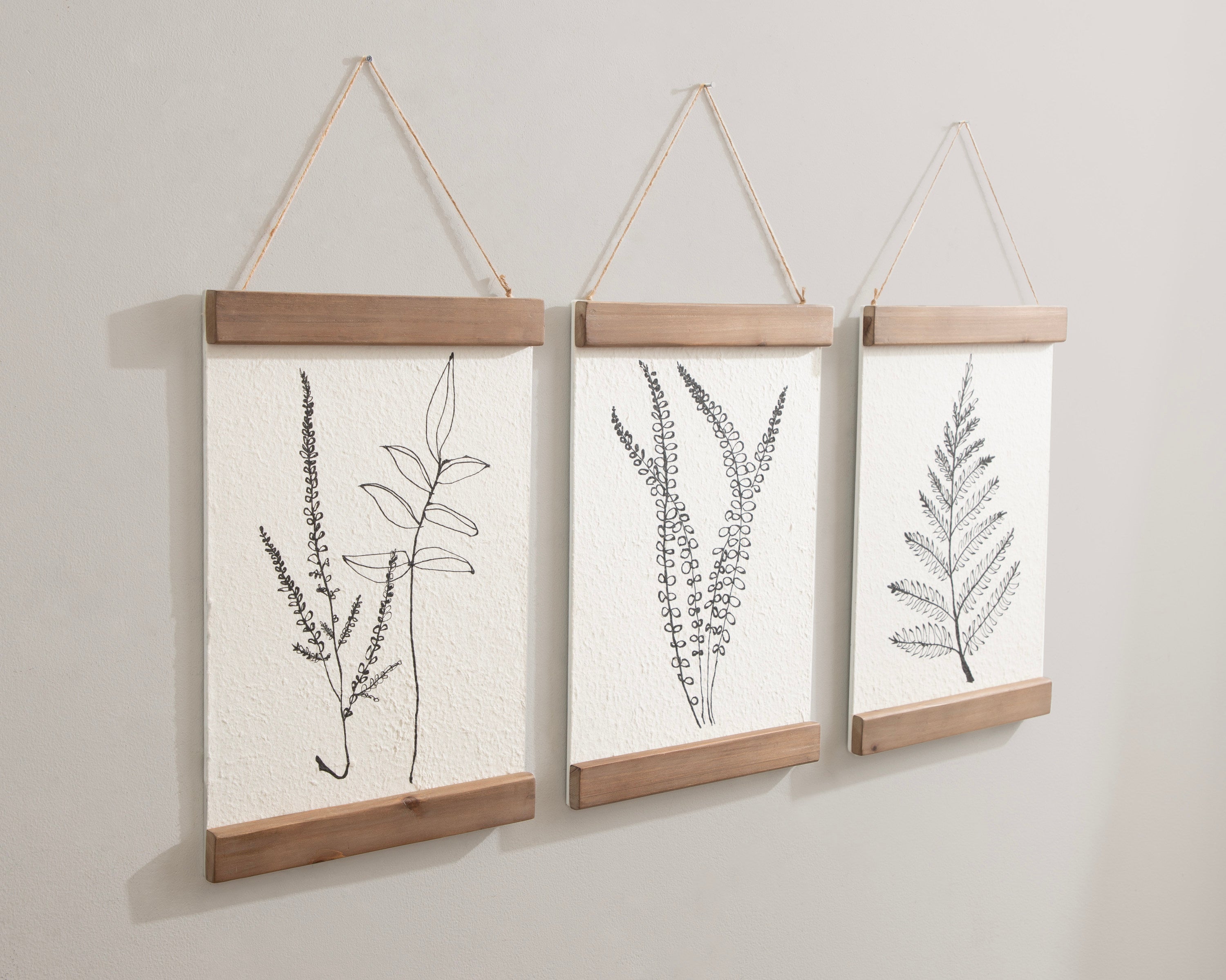 Plaque Rustic Brown 3 pc 12" 8