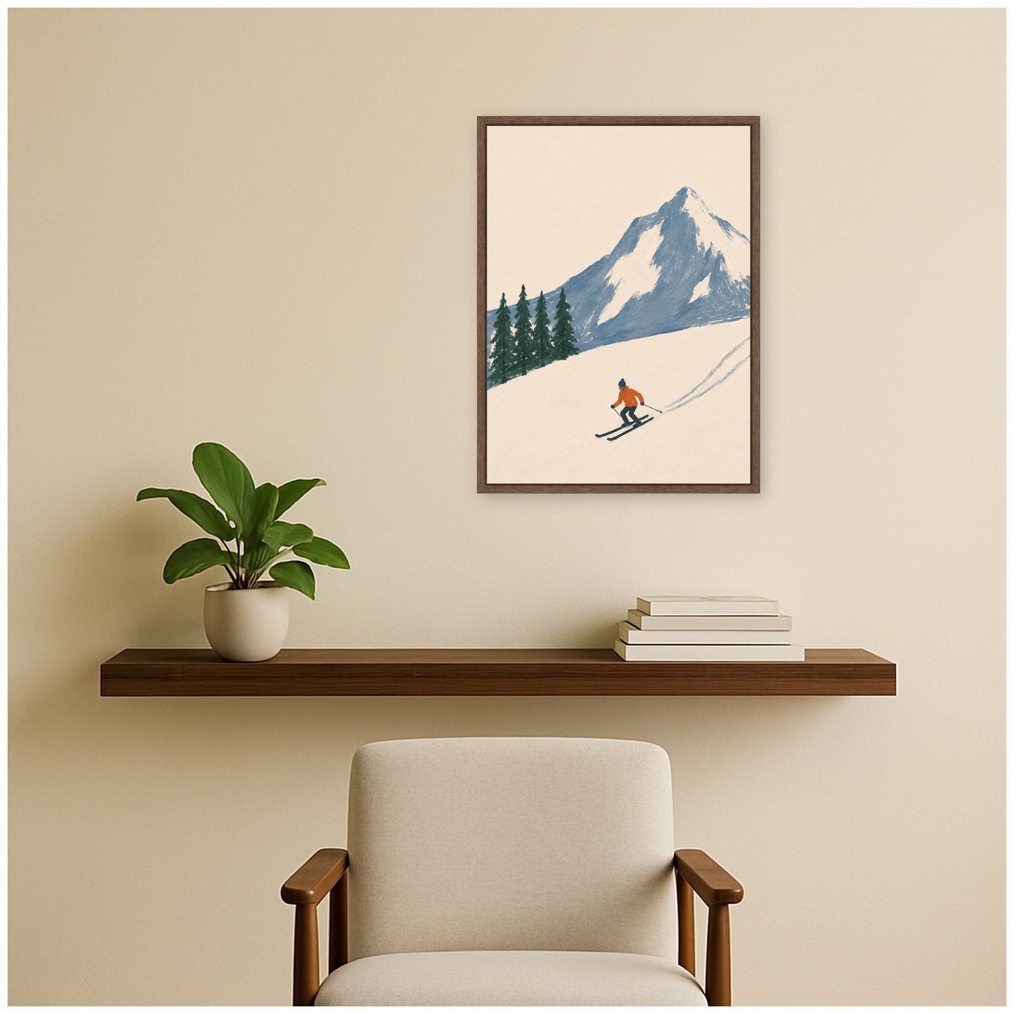 Framed Canvas Sylvie Walnut 18x24 6