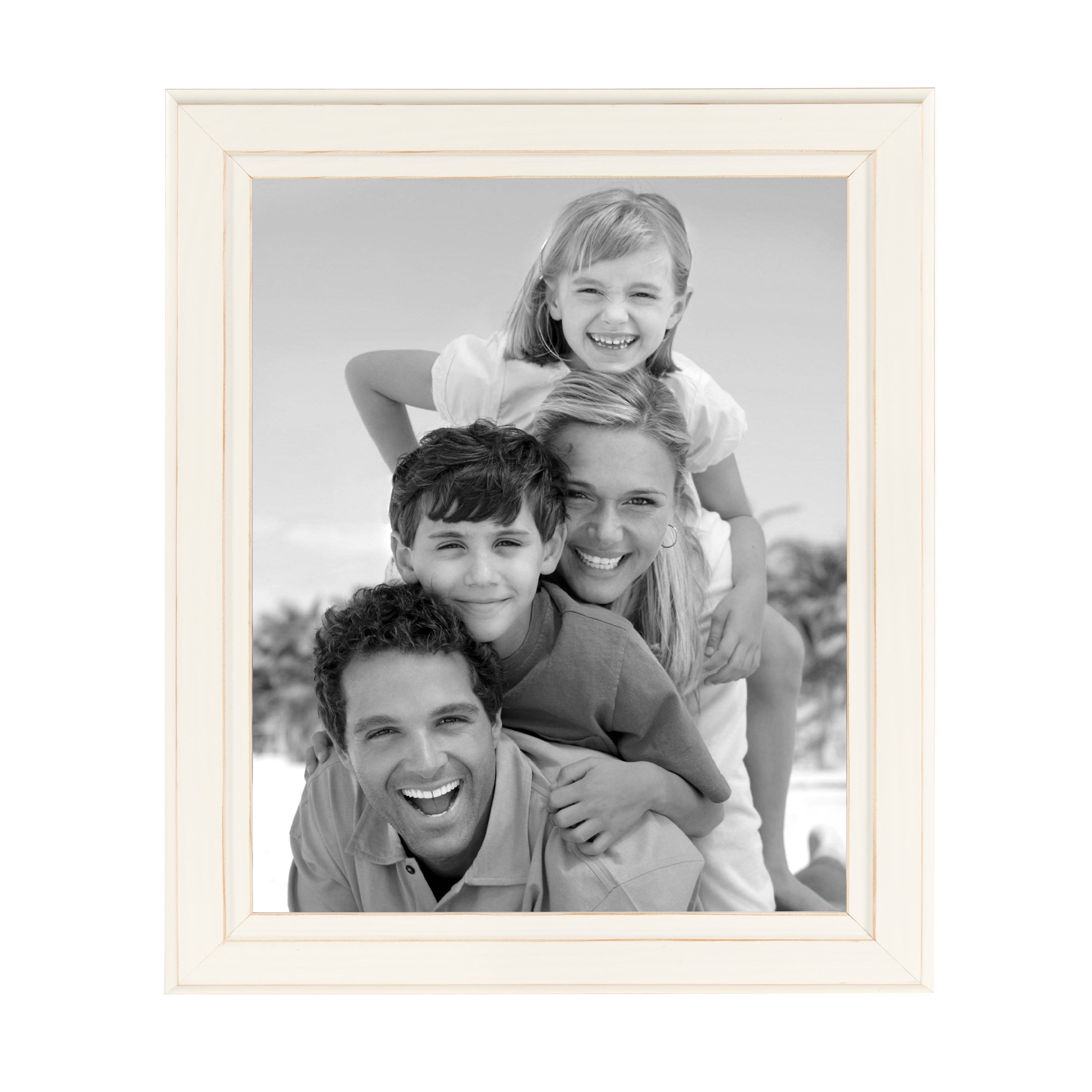 Tabletop Frame Distressed White 8x10 2