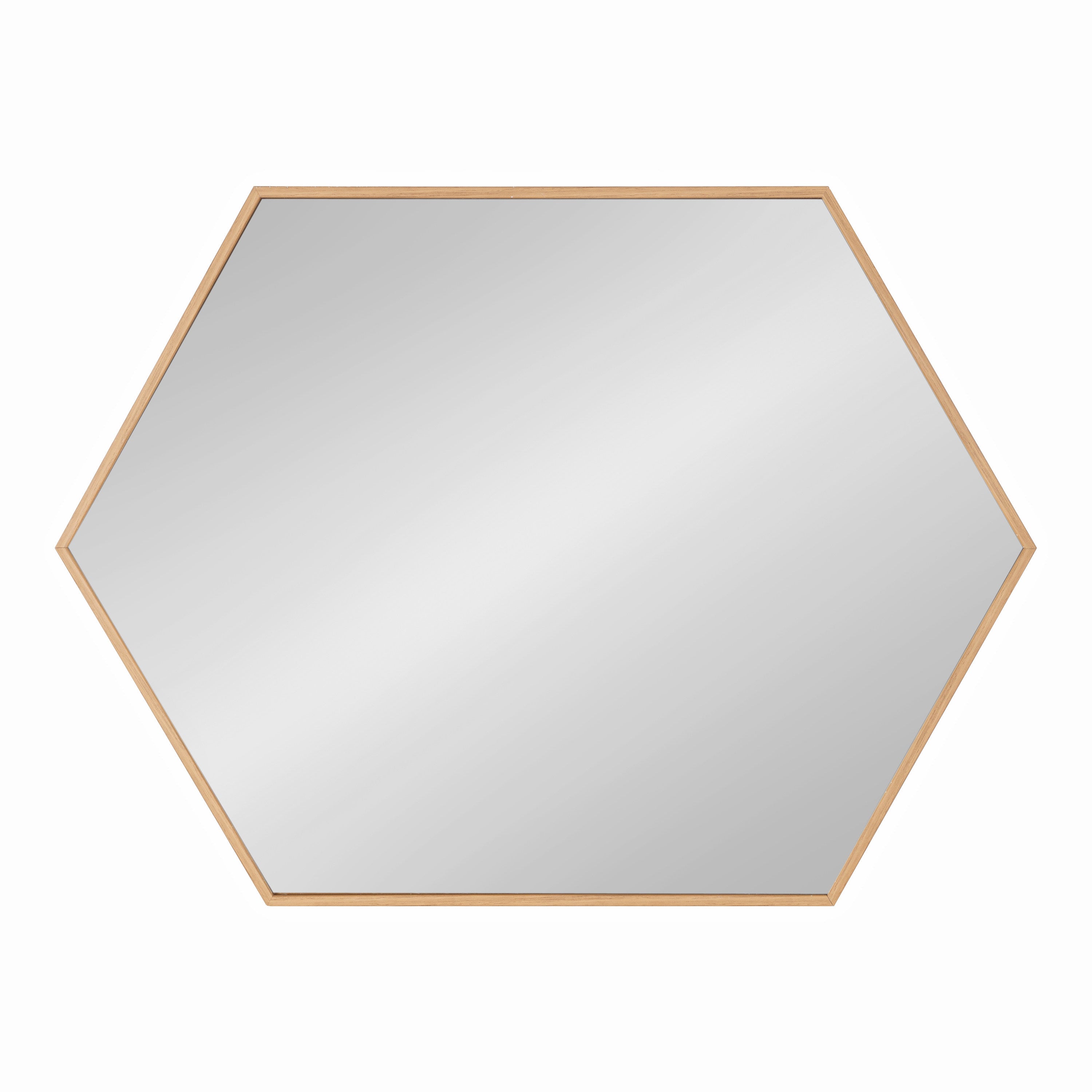 Hexagon Mirror Natural 22x31 2