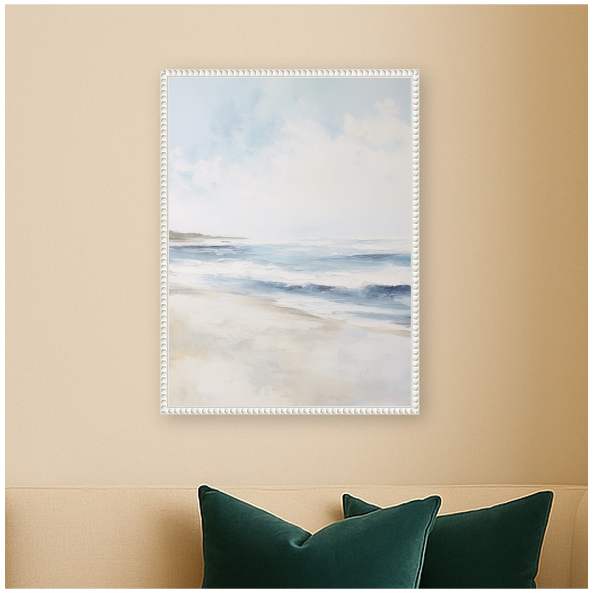Framed Canvas 18x24 Sylvie Beaded White 5