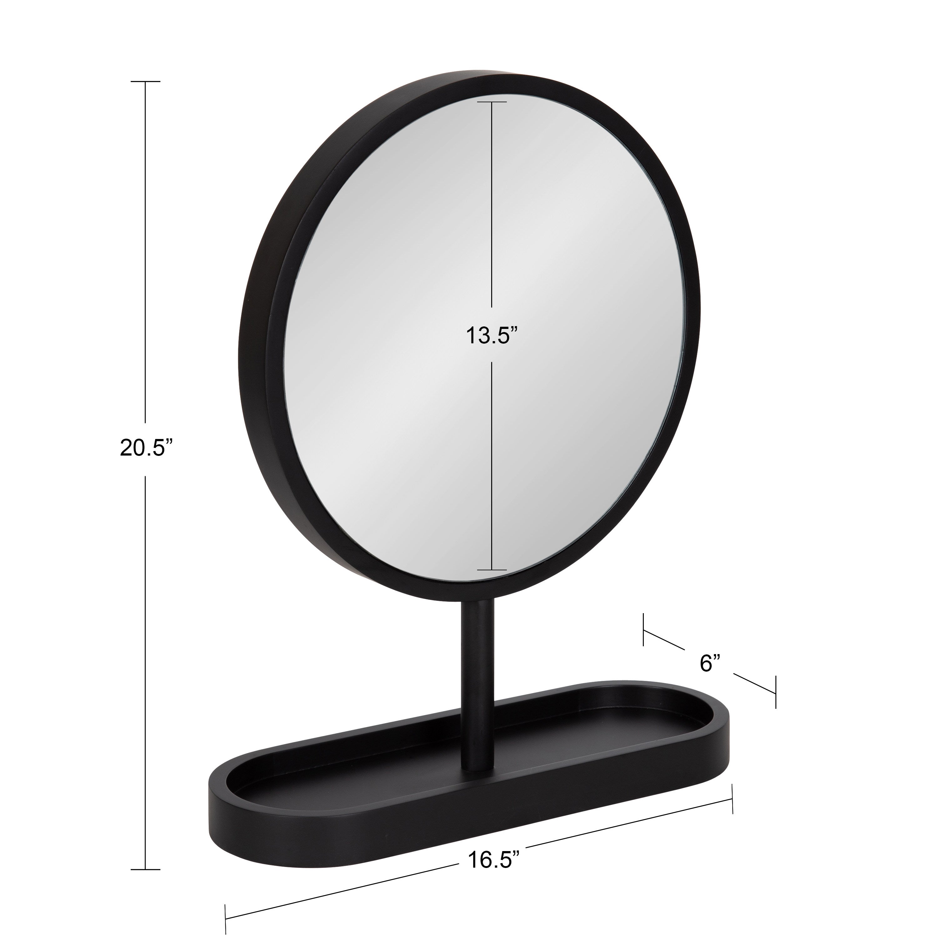 Tabletop Mirror Black 17x21 5