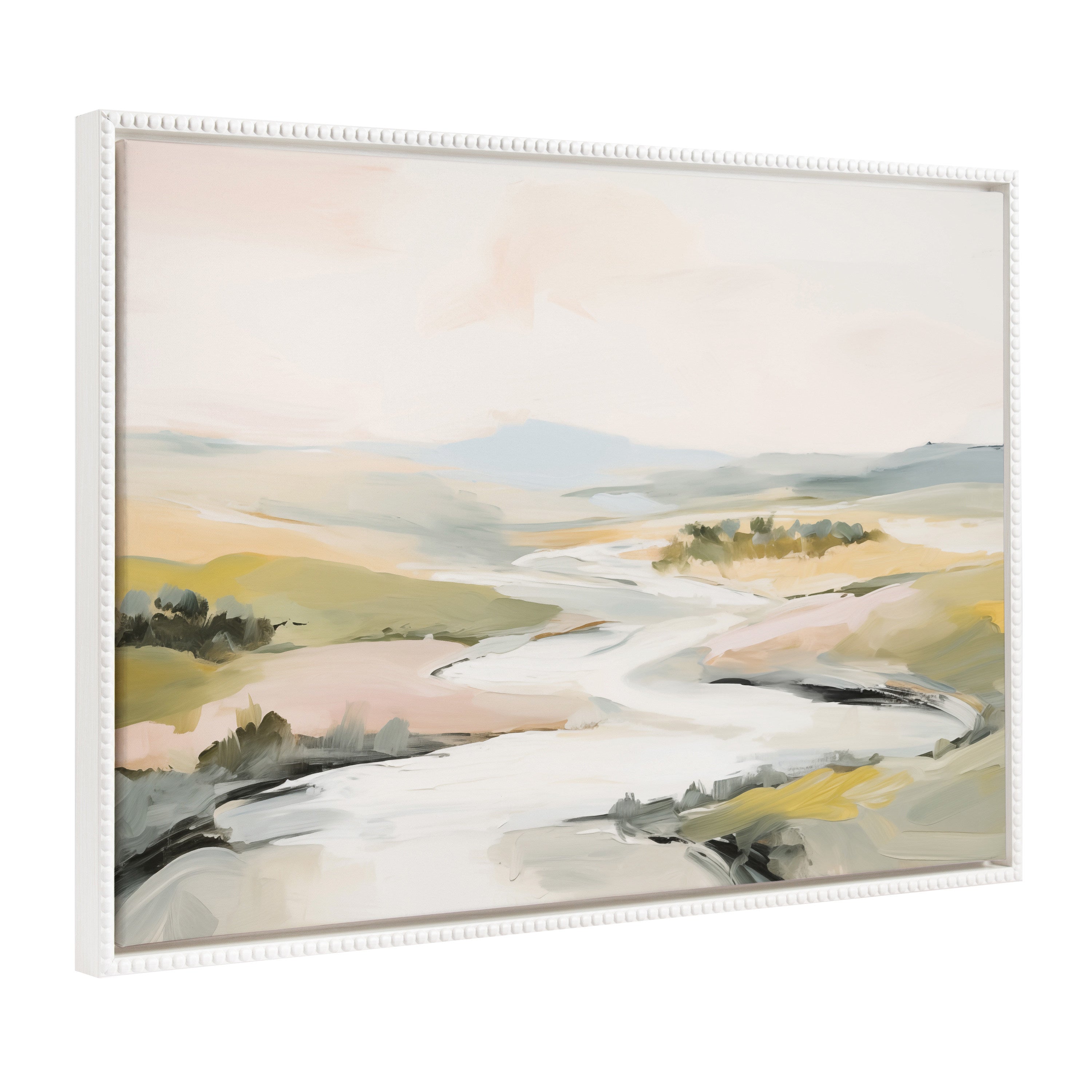 Framed Canvas 31.5x41.5 Sylvie Beaded White 1