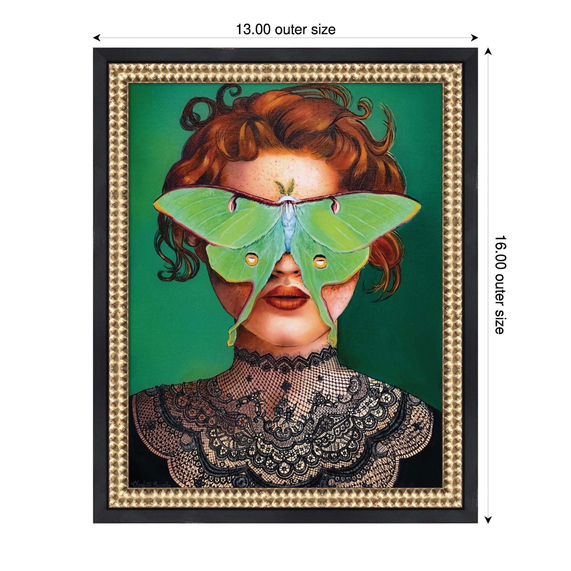 Mounted Canvas Castellan Black 13x16 2