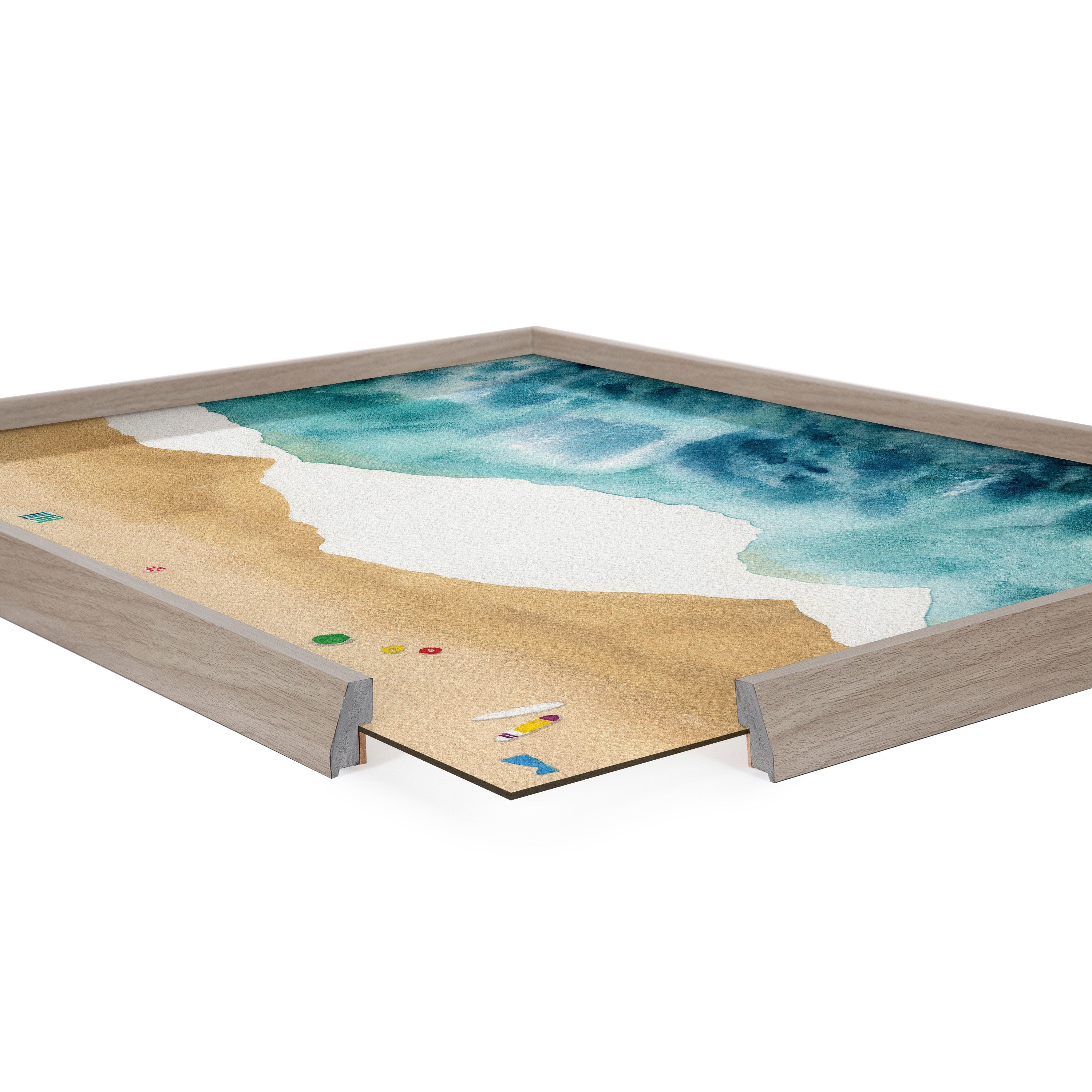 Blake North Shore Framed Printed Glass by Janet Meinke-Lau