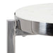 Drink Table White Silver 9x9x23 3