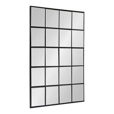 Windowpane Mirror Black 24x36 2