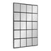 Windowpane Mirror Black 24x36 2