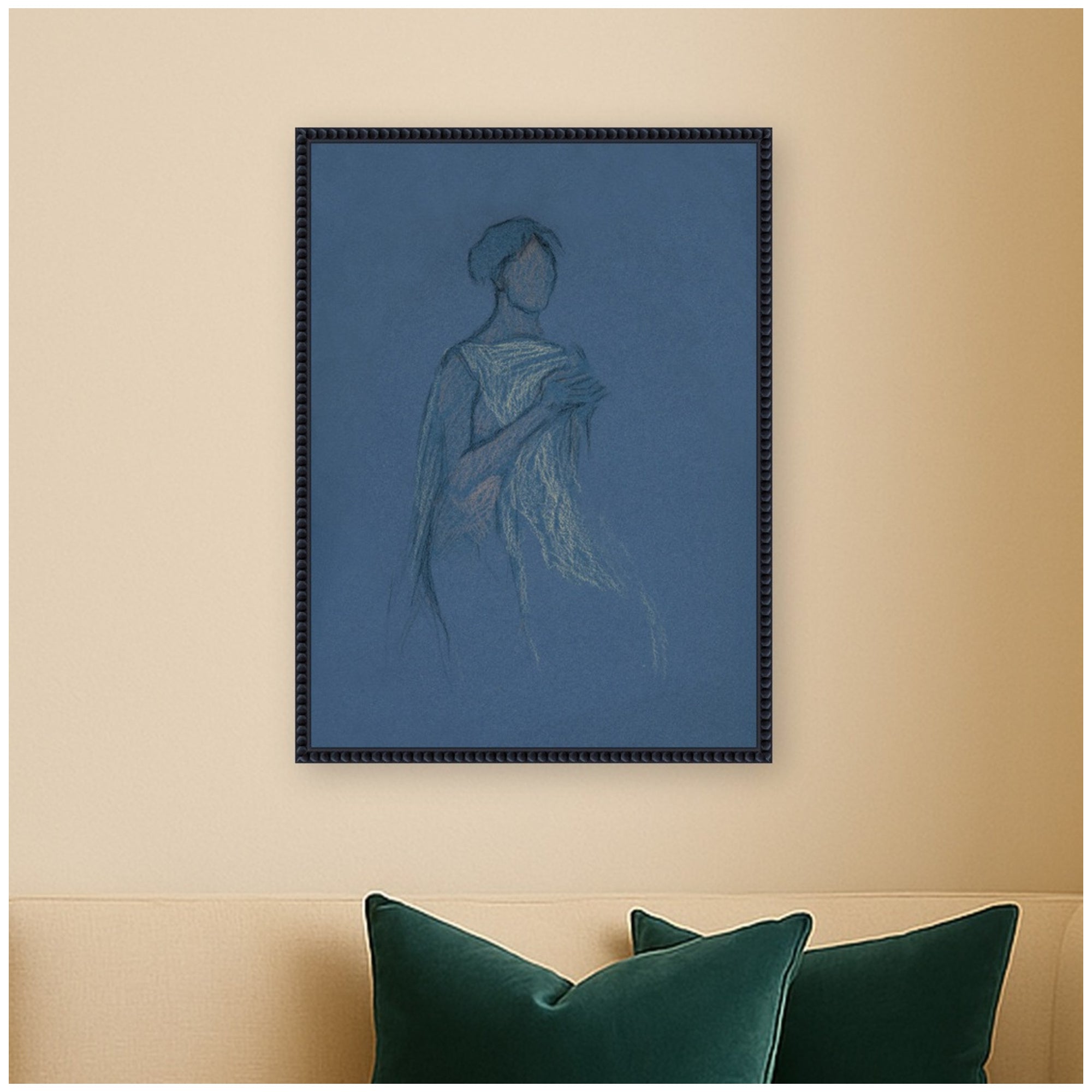Framed Canvas 18x24 Sylvie Beaded Black 7