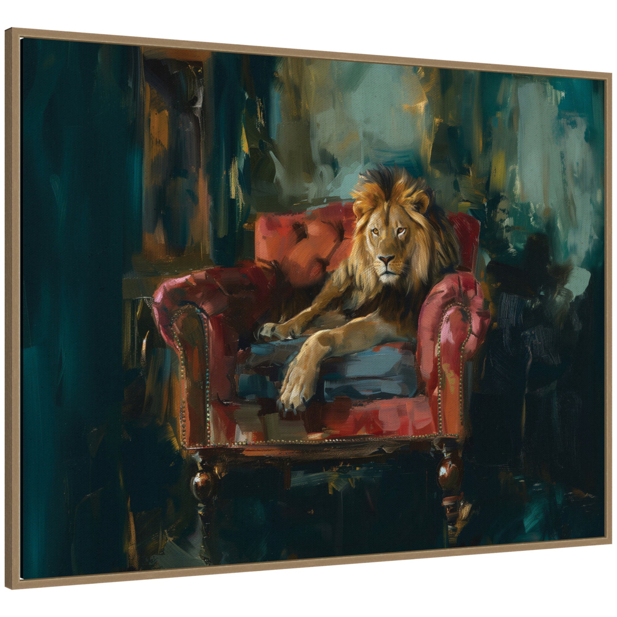 Framed Canvas Sylvie Dark Gold 42x32 1