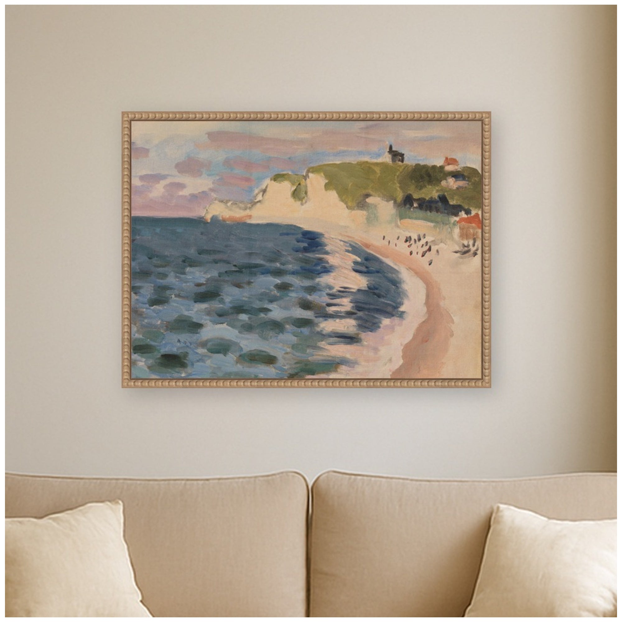 Framed Canvas Sylvie Beaded Rustic Natural 24x18 5