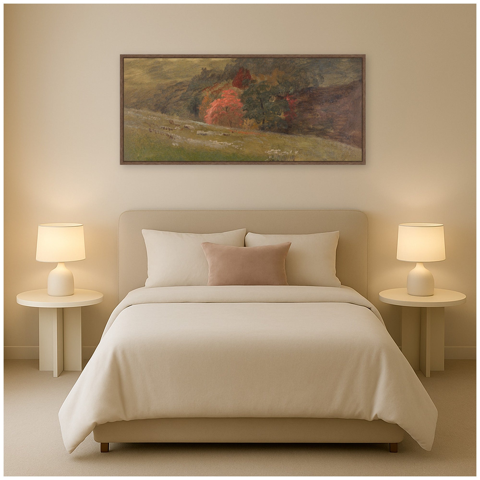 Framed Canvas 40x18 Sylvie Walnut 5