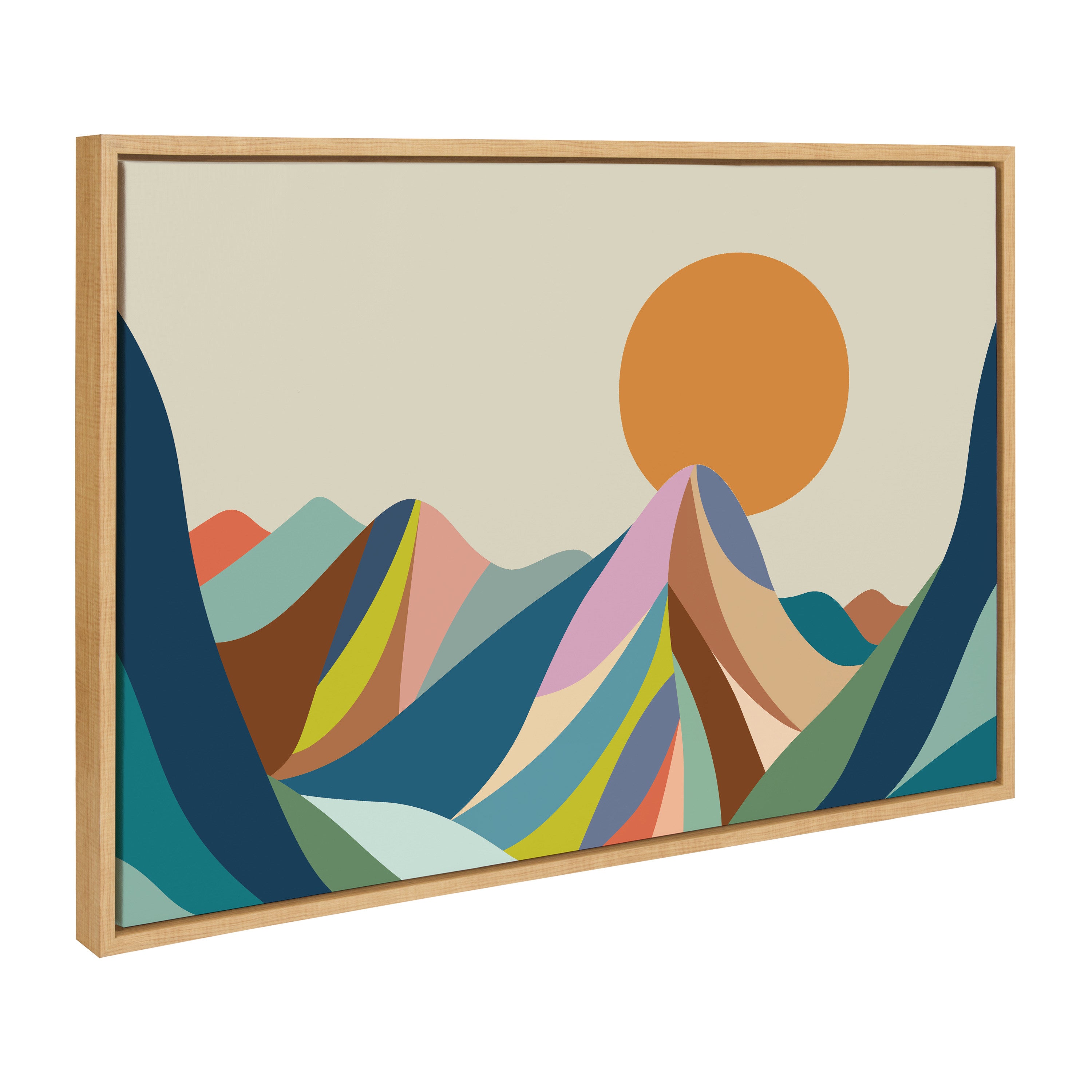 Sylvie Mountains Crop Framed Canvas by Rachel Lee of My Dream Wall