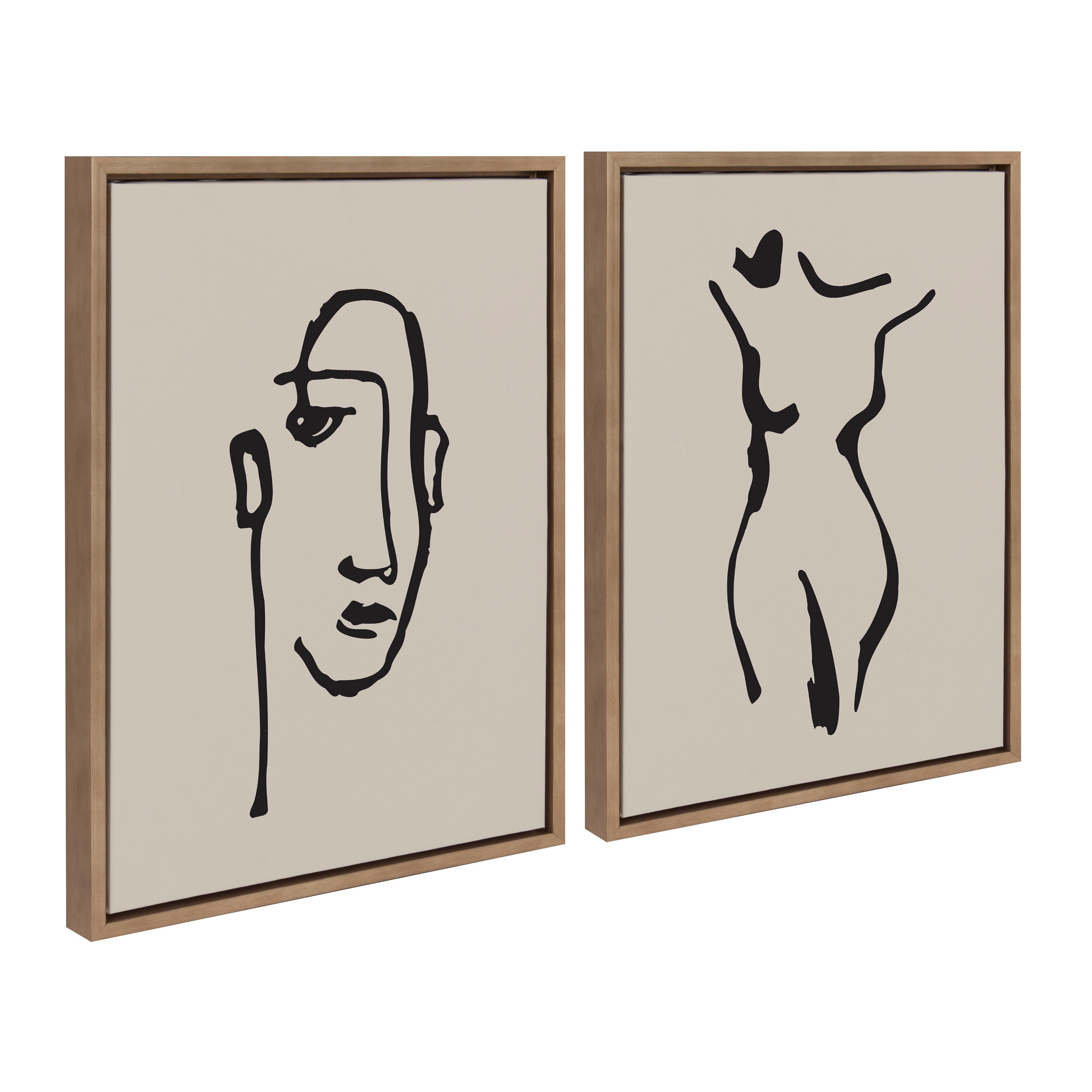 Art Set Sylvie Dark Gold 2 Piece Set 18x24 1