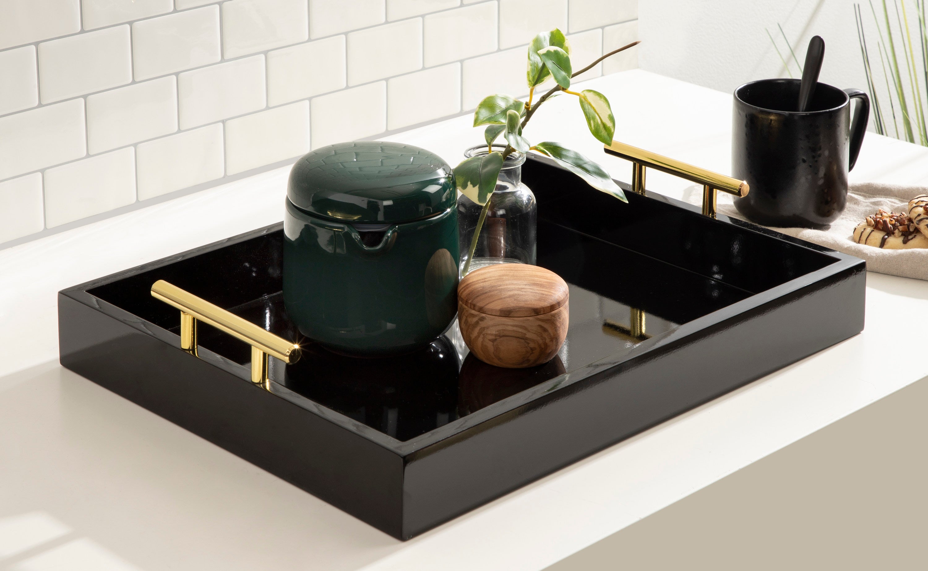 Single Tray Black Gold 17x13 6
