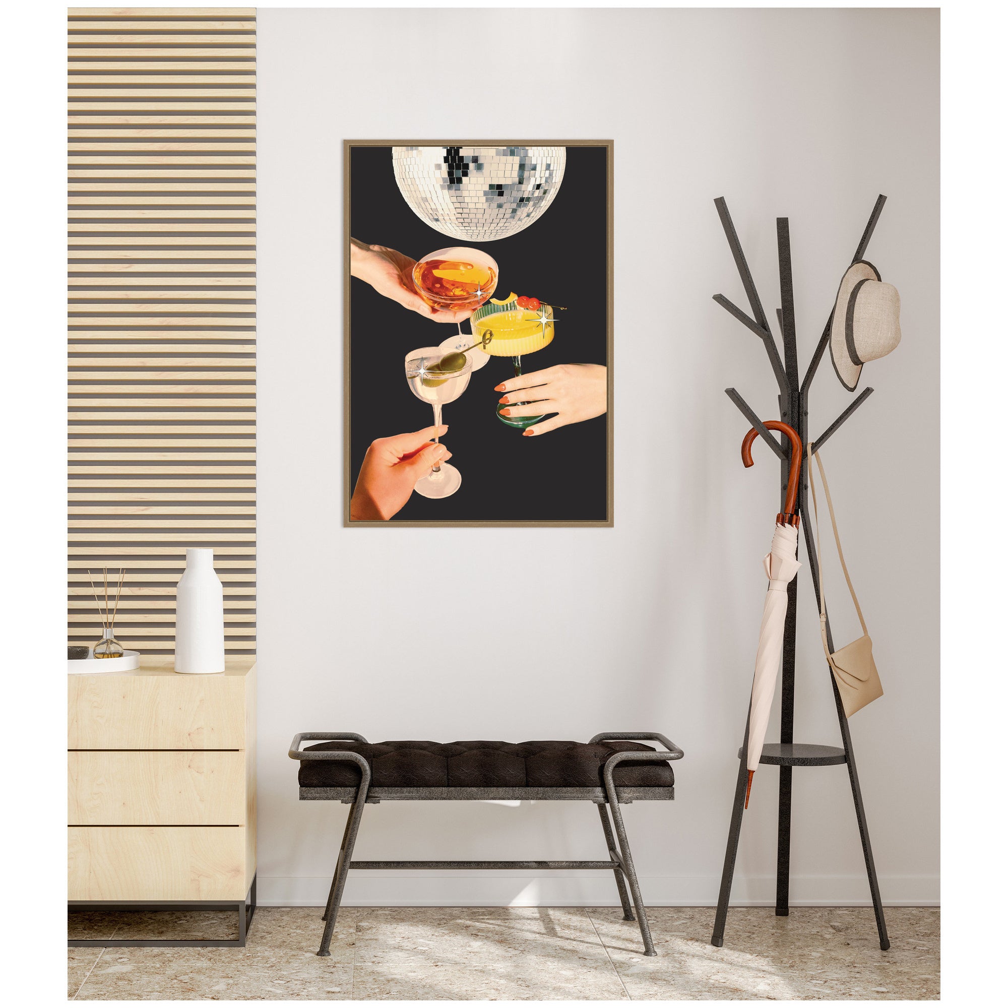Framed Canvas 23 x 33 Sylvie Dark Gold 6