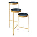 Plant Stand Navy Blue Gold 16x21x30 2