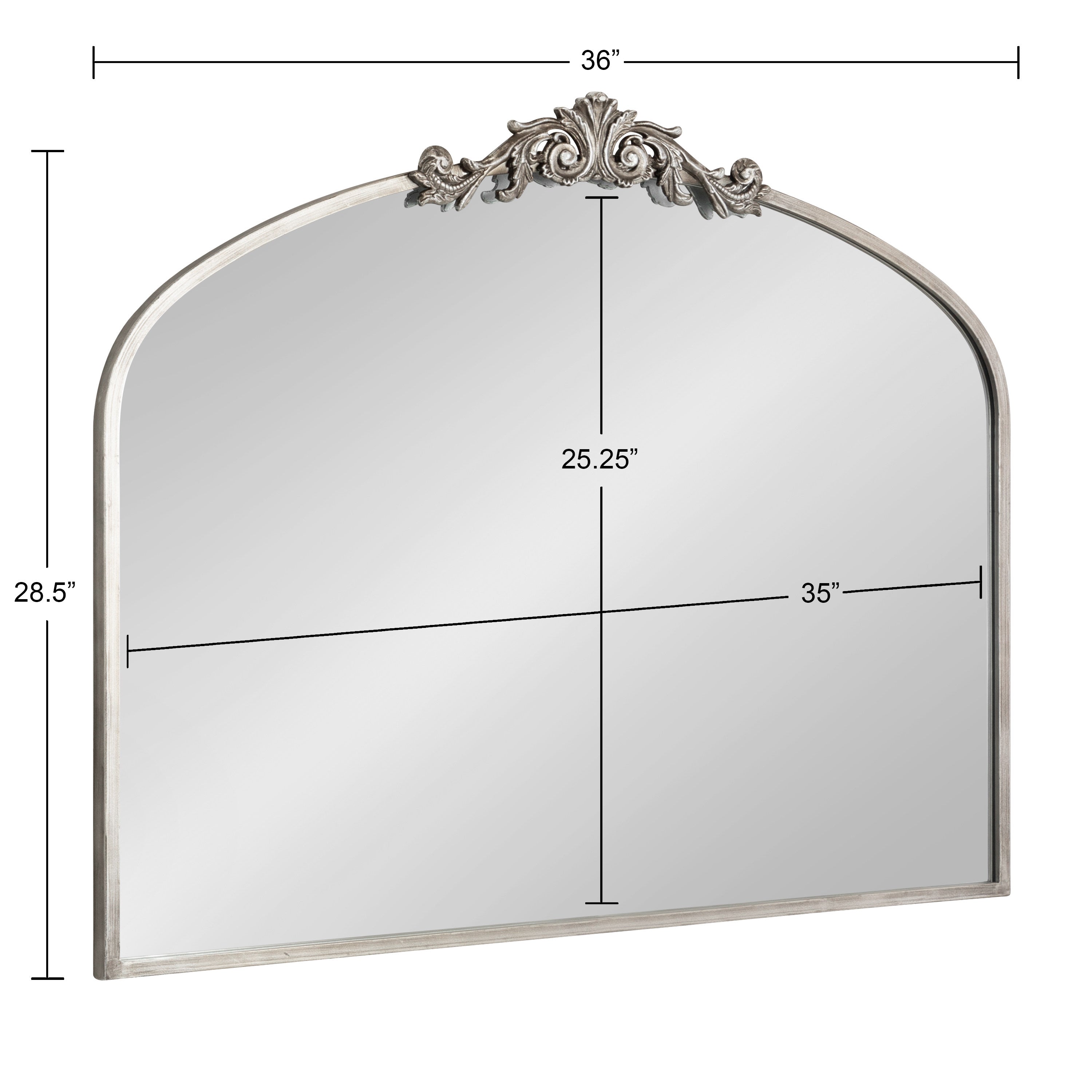 Arch Mirror 36x29 Silver 5