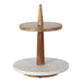 Serving Tray White Natural 12x12x15 1