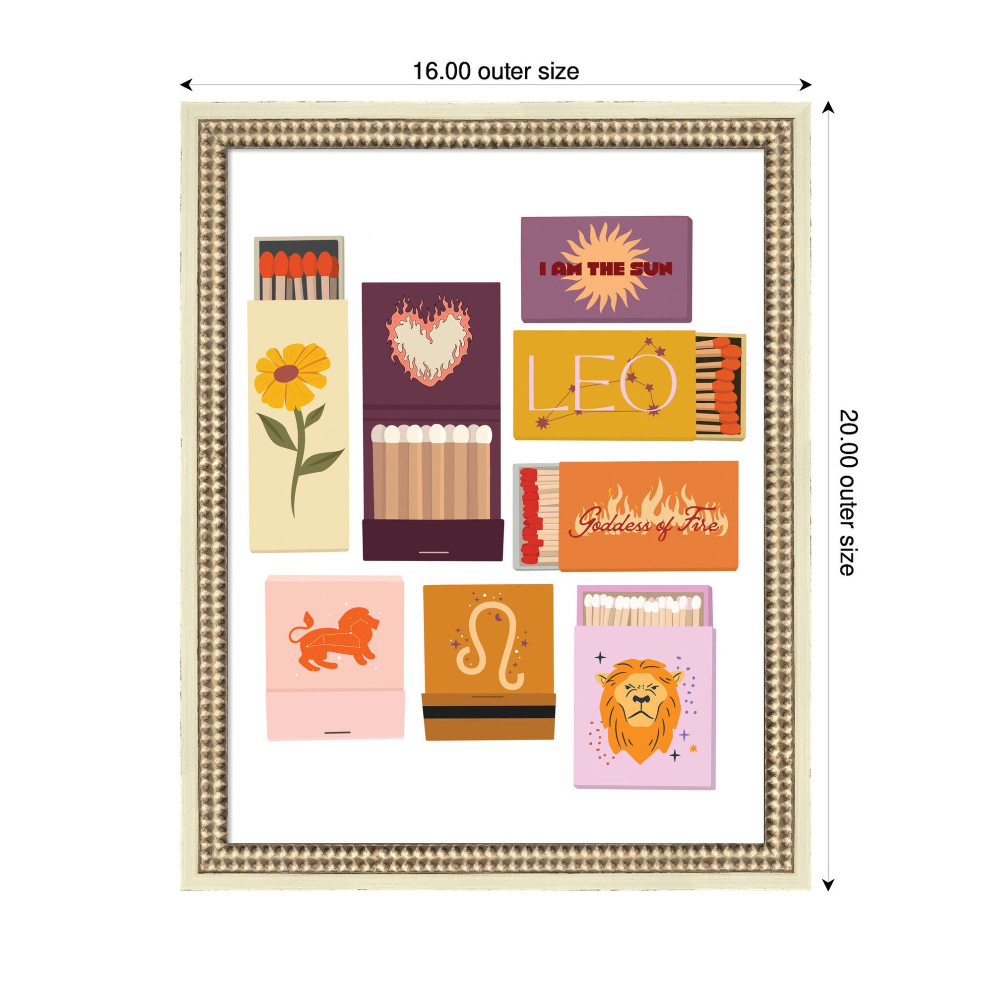 Leo Matchbooks 14x18 FC by Megan Ryan Framed Wall Art Print