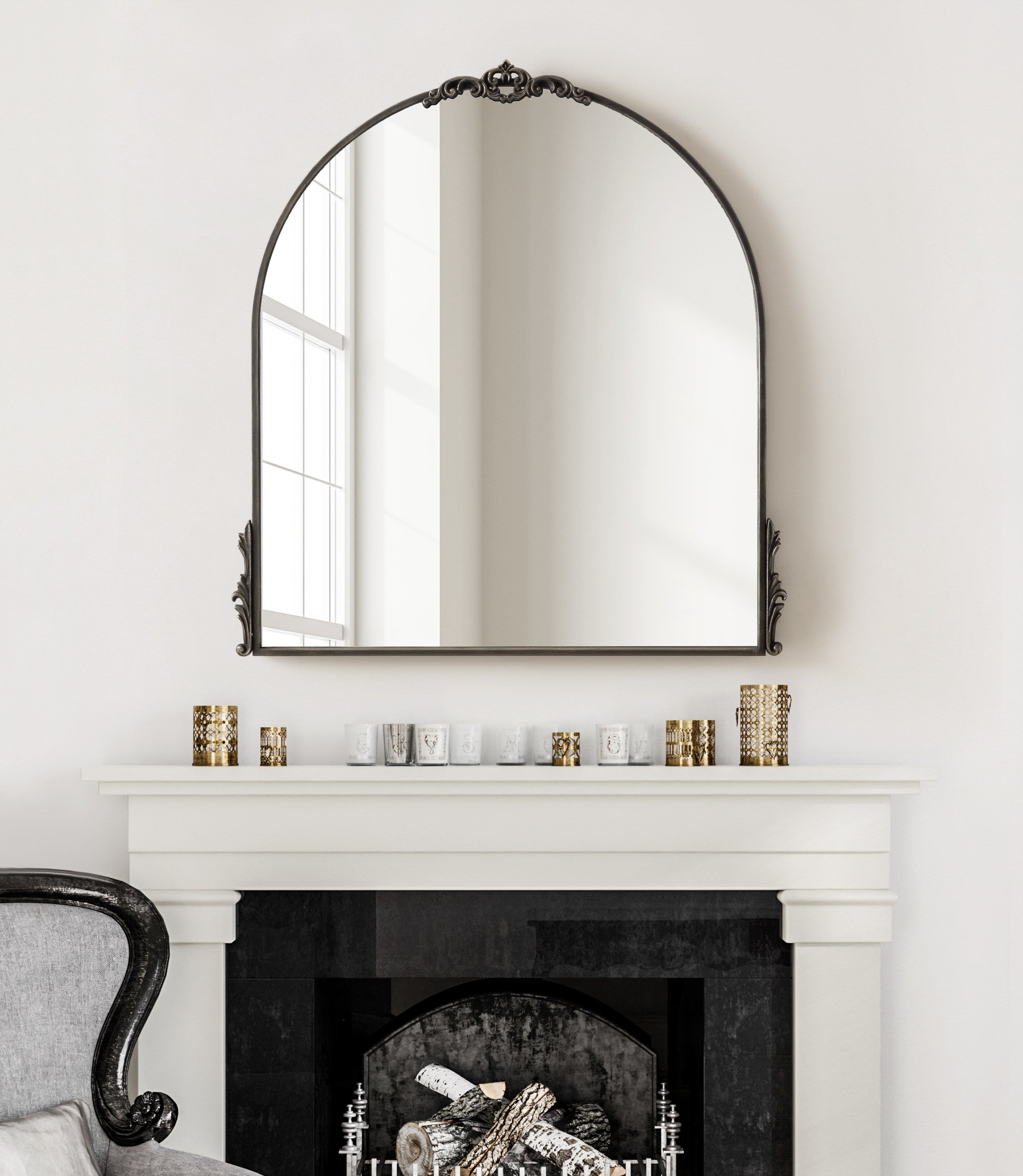 Arch Mirror Black 32x30 7