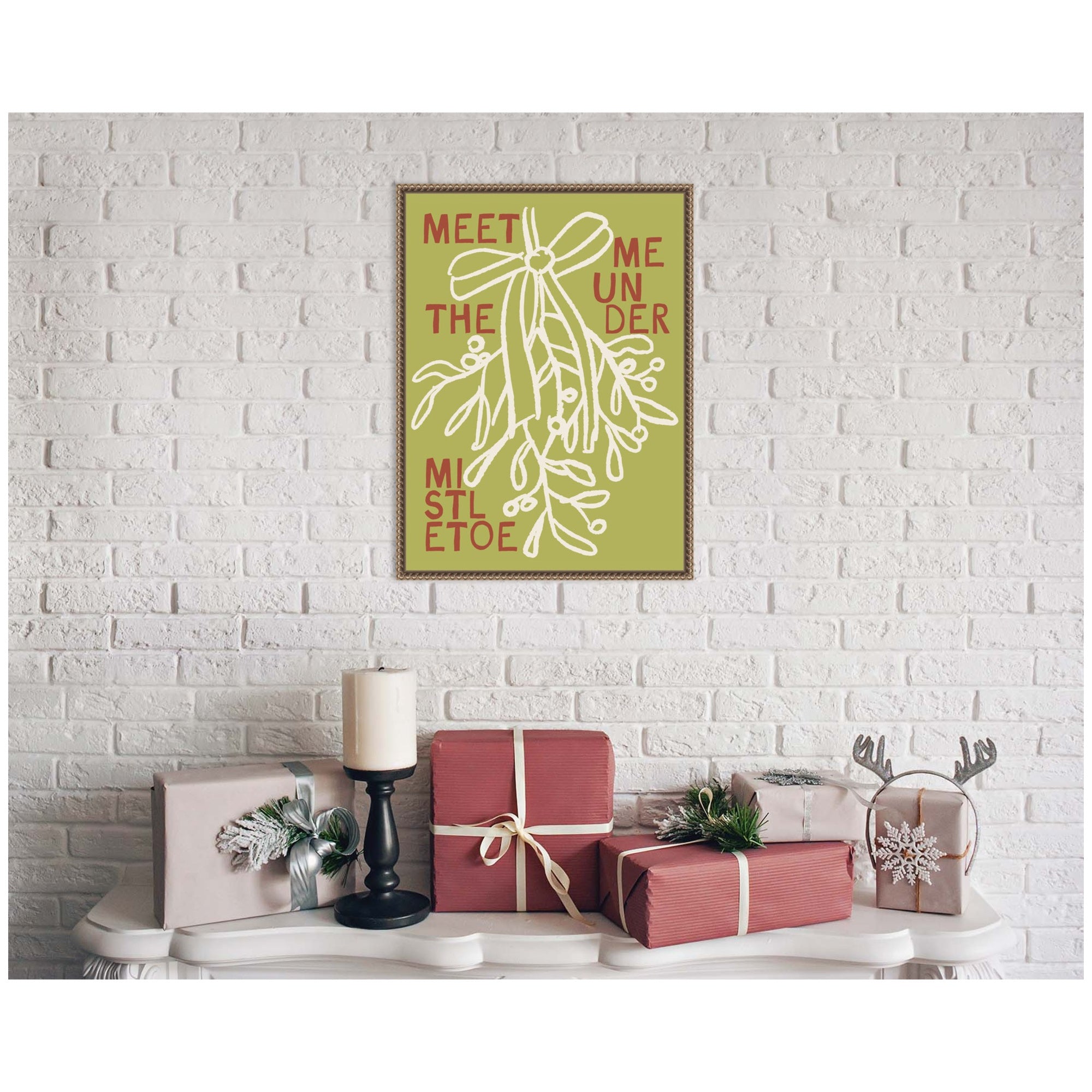 Framed Canvas Sylvie Beaded Dark Gold 18x24 5