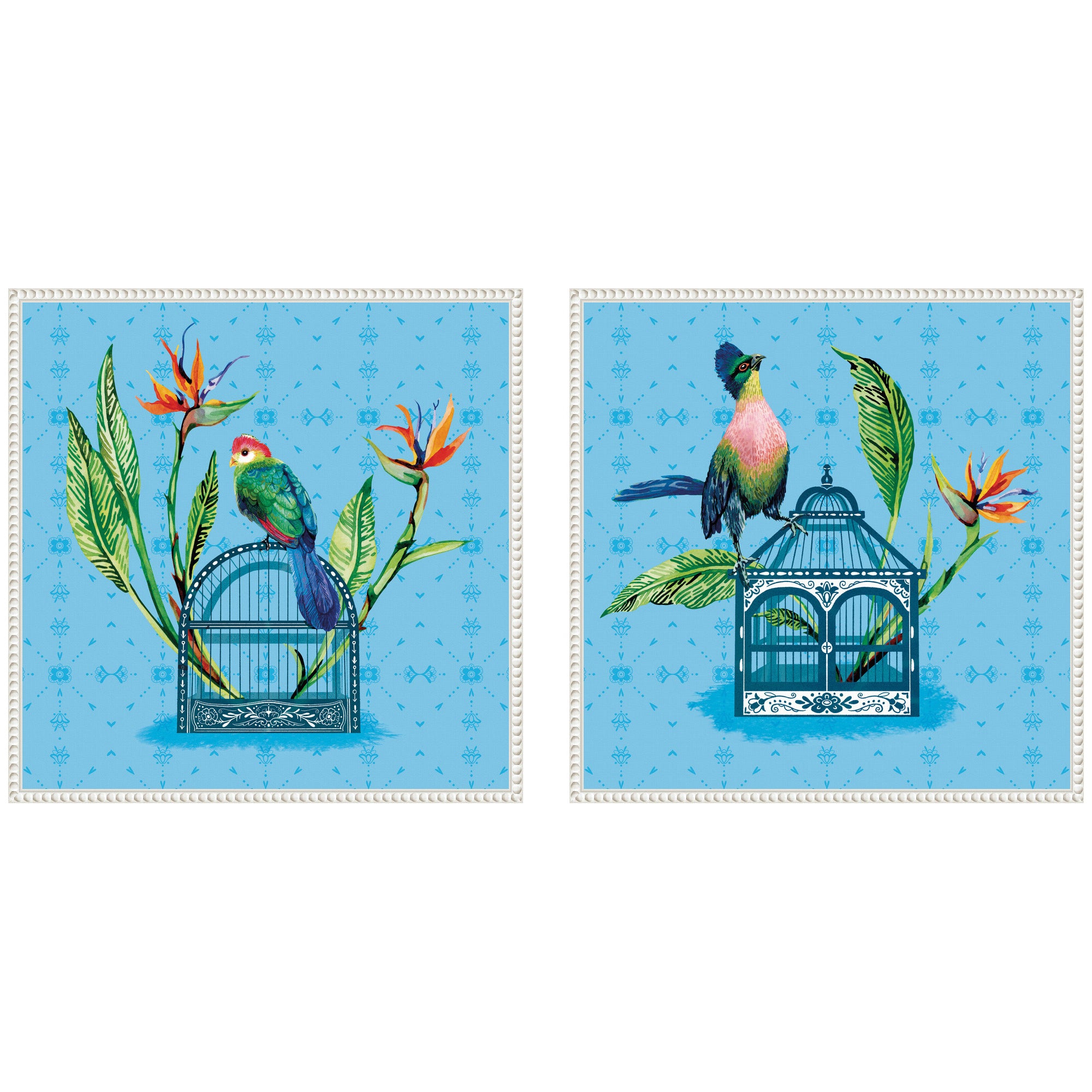 Uncaged No. 1 & No. 2 2 Piece Framed Canvas Wall Art Set by Lucia Gianello