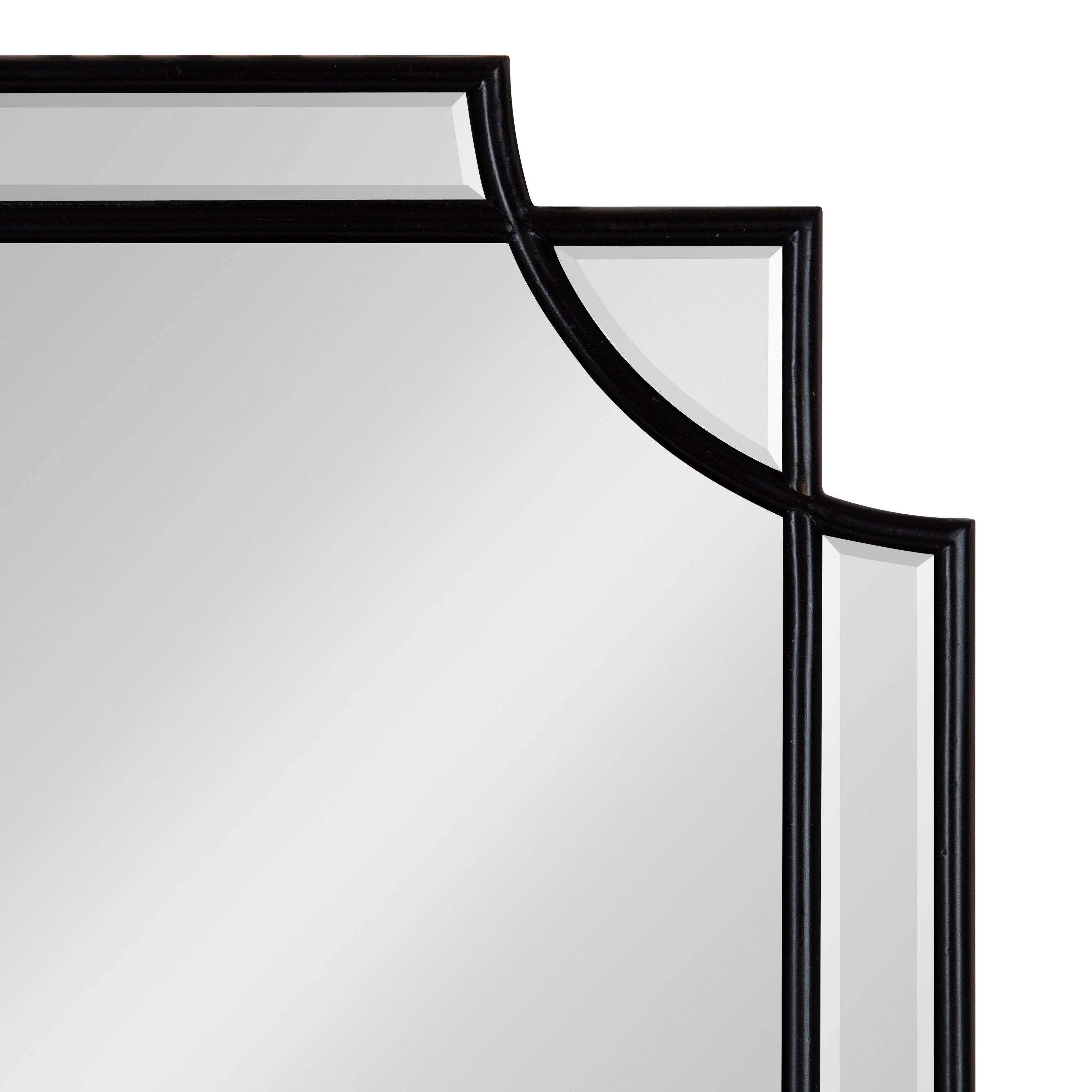 Scallop Mirror 18x24 Black 3