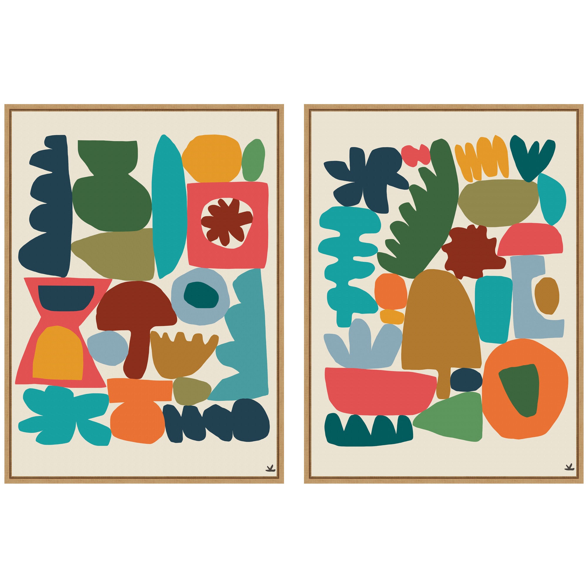 Garden Songs PT 1 & 2 2 Piece Framed Canvas Wall Art Set by Kelly Knaga