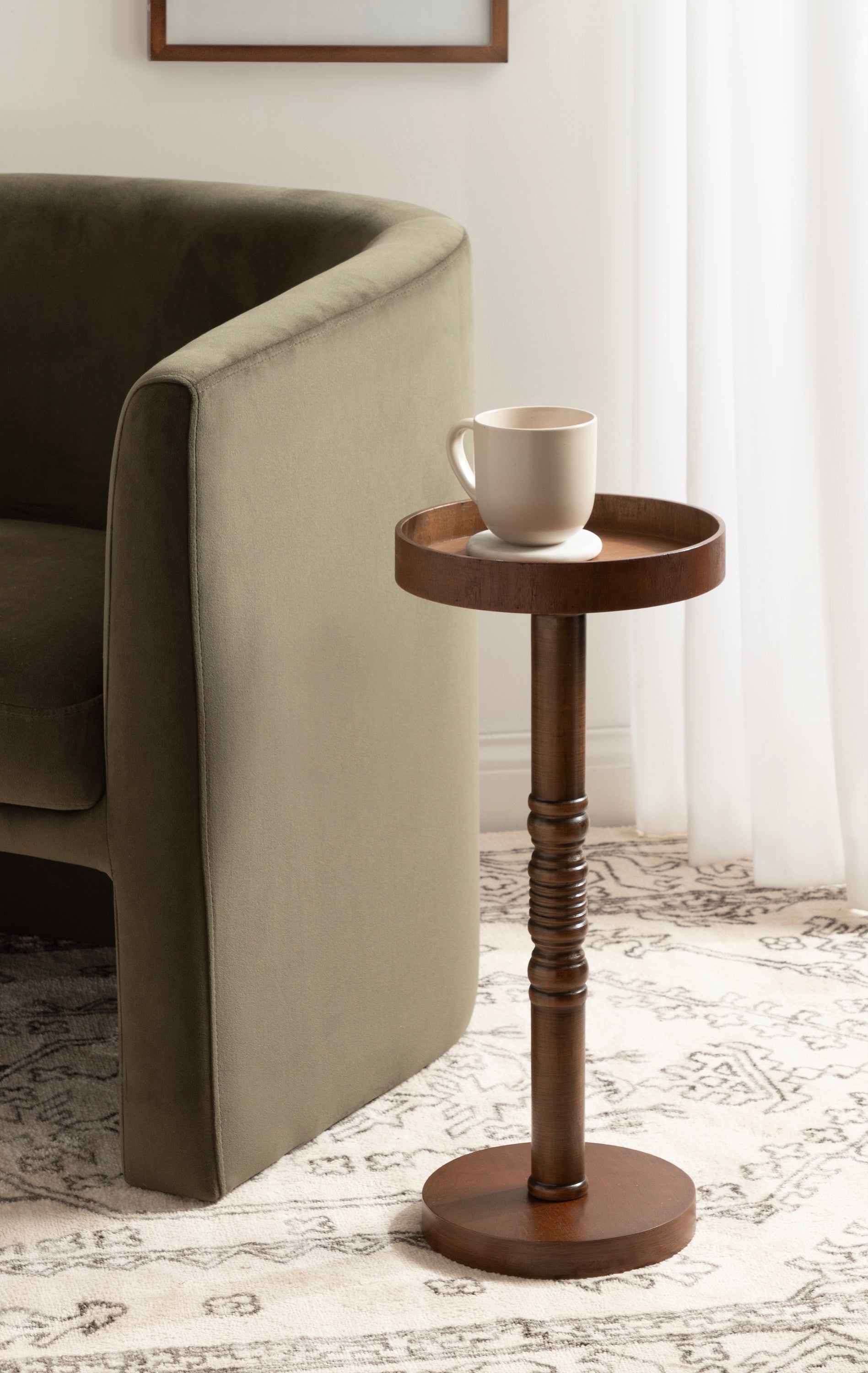 Drink Table Rustic Brown 10x10x22 7