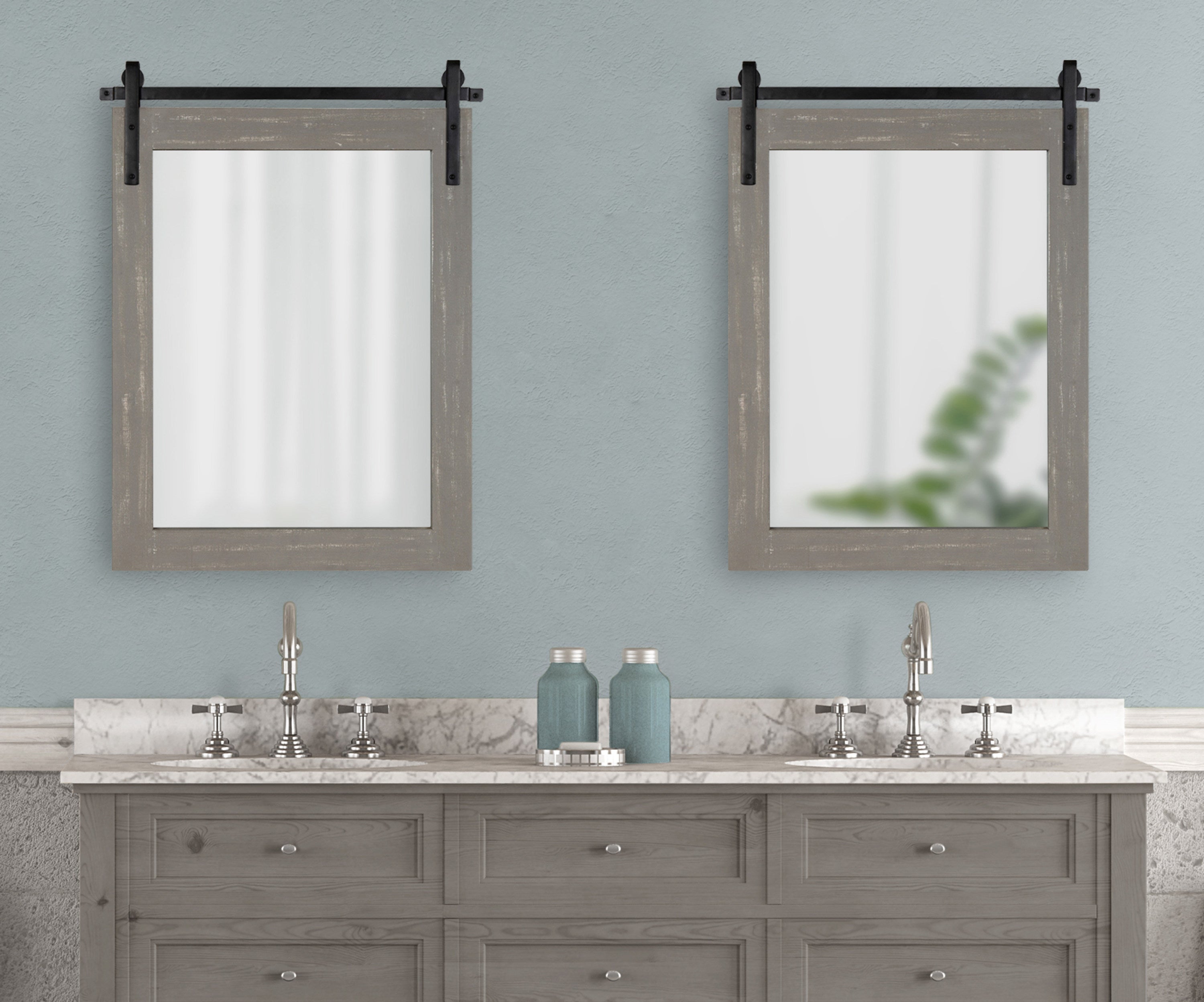Rectangle Mirror Gray 22x30 6