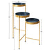 Plant Stand Navy Blue Gold 16x21x30 3