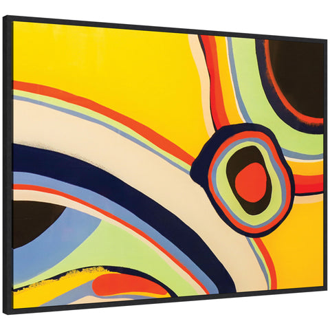 Sylvie Retro Bright Abstract True Color 2 Framed Canvas by Grant Mahr